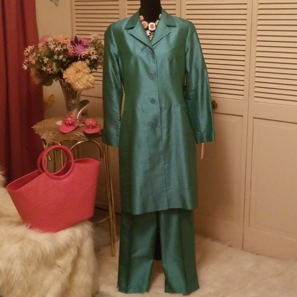 Due Per Due Pants - Due Per Due Silk Pant Suit